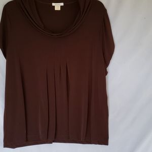 Dress barn 3x womens dress blouse Brown